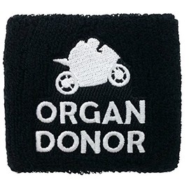 Brake Fluid Reservoir Cover Sock for Motorcycles, Sporbikes and Gifts by Moto Loot (Organ Donor)