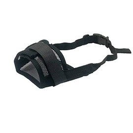 YAODHAOD Nylon Mesh Breathable Dog Mouth Cover, Quick Fit Dog Muzzle with Adjustable Strapsï¼Pet Mouth Cover, to Prevent Biting and Screaming to Prevent Accidental Eating (S, Black)