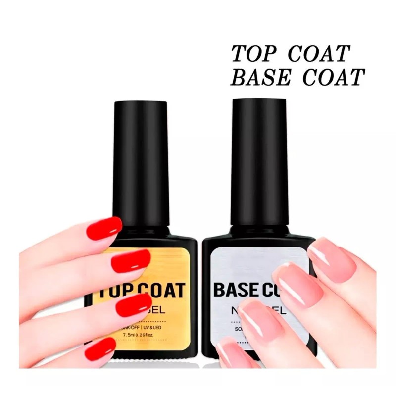 Veraly Kit Base Coat + Top Coat Para Polygel Esmalte