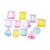 Dickly 12Pcs Geometric Shapes Pattern Blocks Learning Toys 3D Geometric