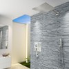 Derpras 16 Inch Square Rain Shower Head, 304 Stainless Steel,