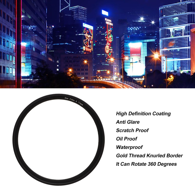 Star Filter 6 Line High Definition Coating Adjustable Cross Screen