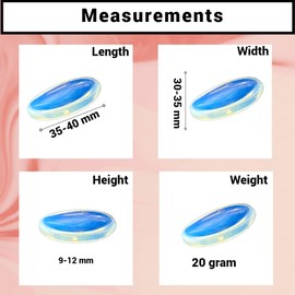 Worry Stone – Opalite Crystal Thumb Worry Stones for Anxiety, Stress – Relaxing and Soothing Balance Stones for Meditation, Stress Relief – Healing Stones and Crystals for Men and Women