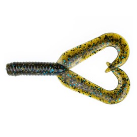 BAITFUEL Twin Tail Creature Bait Infused with Supercharged X55 Formula Gel | 3-Inch, Tilapia Magic