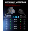 ALIENSX Heavy-Duty 20A 125V AC Port Plug with Dual 5-in-1