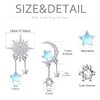 KINGWHYTE Moonstone Earring Star Earrings 925 Sterling Silver Sun and