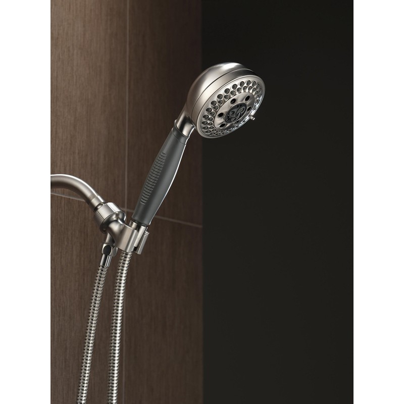 Delta 54445-SS-PK H2Okinetic 5-Setting Shower Mount Handshower, Stainless