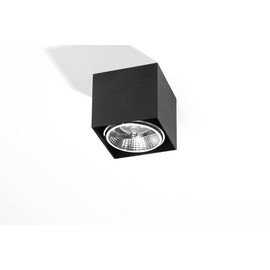 SOLLUX lighting Blake Ceiling Light Black L: 12, B: 12, H: 11, GU10, dimmable