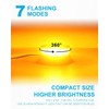 Agrieyes Amber Beacon Light 4.2Inch, Flashing Safety Warning Lights Permanent/Magnet