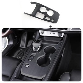 KELEIMAI Car Accessories Fit for Nissan New Rogue 2WD 2021 2022 2023 2024 2025 2026 Interior Gear Shift Knob Console Panel Trims Cup Holder Frame Cover (A Style:Spade Wood Grain) 1PCS ABS