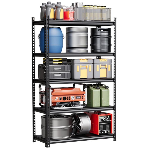 5-Tier Storage Shelves, 72"H x 36"W x 16"D, 3850 LBS