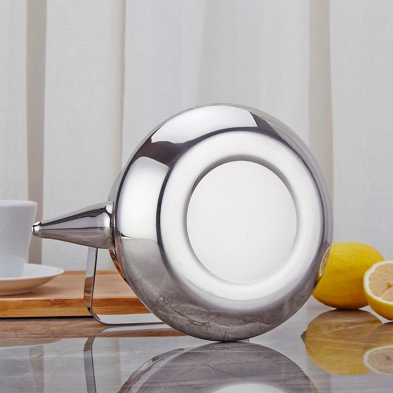 SANQIAHOME 1.5 Litre Stainless Steel Teapot with Egg A Modern