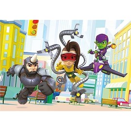 Clementoni 24794 - Rompecabezas de 2 x 20 Piezas Supercolor Marvel Spidey and His Amazing Friends, 2 x 20 Piezas para niños de 3 años, Multicolor,