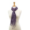 Mia Solid Mesh with Trim Scarf