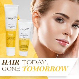 GiGi Hair Removal Cream and Balm Pack of 2 Mess Free Facial Hair Removal