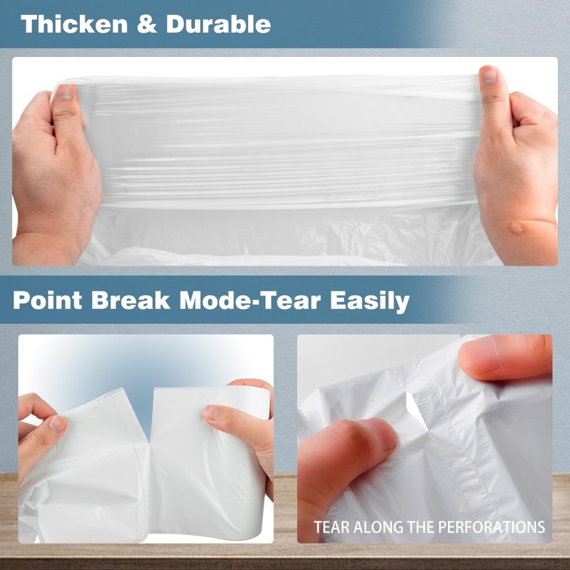 Charmount 8 Gallon Trash Bags, 50 Count Medium Garbage Bags