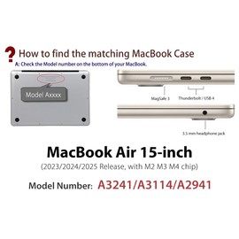 UESWILL Case Compatible with MacBook Air (15 inch, M2/M3/M4, 2023/2024/2025) Model A2941 A3114 A3241 with Touch ID, Matte Hard Shell Cover + Microfiber Cloth, Rose Quartz