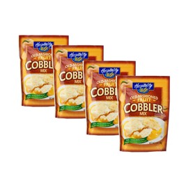Hospitality Old Fashioned Fruit Cobbler Mix or Fruit Crisp Mix - Four 7 oz. Packets (Fruit Cobbler Mix)