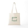 CafePress Grow Food Not Lawns Tote Bag Reusable Natural Beige