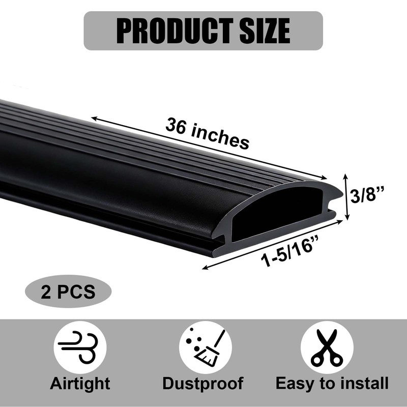Door Threshold Vinyl Seal Replacement - Bryxium 2 Pcs 36