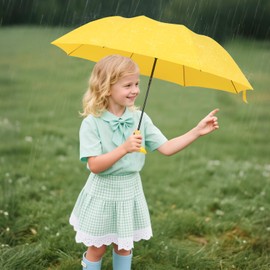 Natuquebrela Portable Duck Umbrella for Travel - Cute Collapsible Compact Umbrellas for Children Adults Unique Yellow Folding Windproof Umbrella for Rain