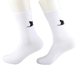 JTOUK Funny Black Cat Socks Perfect Novelty Gift Ideas for Pet Lovers Funny Animal Lover Socks Gift for Men Women (UK, Alpha, One Size, Regular, Regular, Black Cat Socks EU)