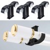 Ausi 4 Pcs Black Curtain Rod Brackets, Double Rod Holder
