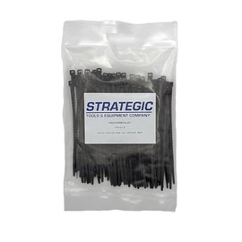 Strategic Tools & Equipment Company Twist Off Cable Ties 100mm (Black) (100 Pack) Twist & Tear Cable Ties