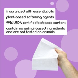Beyond Fabric Softener Sheets (80 sheets) - Lavender Scent - Eco-Friendly Plant-Based Dryer Sheets. Removes Static Cling. Recyclable Packaging.