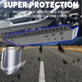 JERBOR Extended Engine Guard Skid Plate for Harley Street Glide Road Glide Road King CVO Road Glide Limited 2014-Up,Anti-rust Durable Aluminum Alloy Lower Engine Chassis Protection Guard