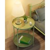 EKNITEY 2 Tier End Table - Metal Side Table Waterproof