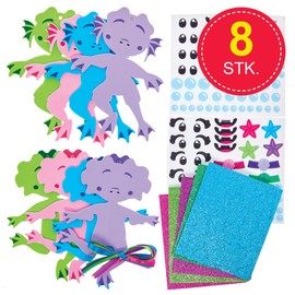 Baker Ross FN085 Sea Monster Squad Mix & Match Kits - 8 Pack, Decoration Craft Sets for Children
