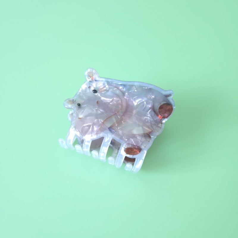 Funny Hippo Hair Clips,Cute Animal Hair Clip,Acrylic Claw Clips for
