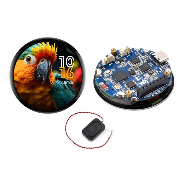 ESP32-S3 1.75inch AMOLED Round Touch Display Development Board, 466×466 Pixels,