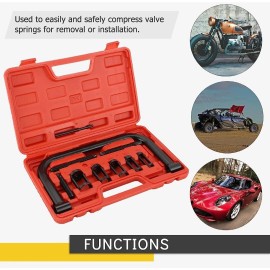 5 Sizes Valve Spring Compressor Pusher Automotive Tool For Car Motorcycle Kit US