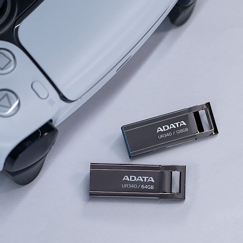 ADATA Memoria USB UR340, 64GB, USB 3.2, Lectura 100 MB/s,