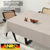 ANRO Oilcloth Tablecloth Oilcloth Tablecloth Washable Garden Tablecloth Round Oval
