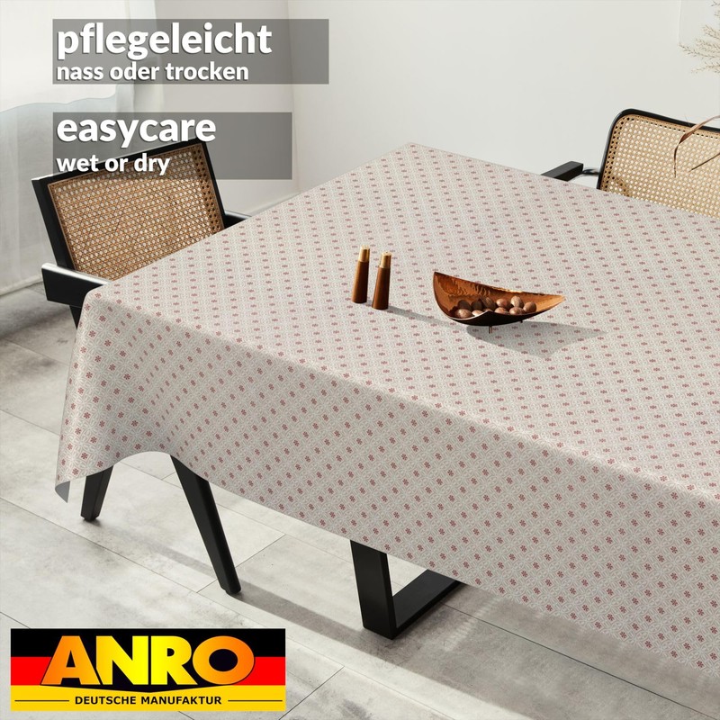 ANRO Oilcloth Tablecloth Oilcloth Tablecloth Washable Garden Tablecloth Round Oval