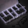 Zmbroll 480pcs M 3 Flat Head Machine Screws Black Cross