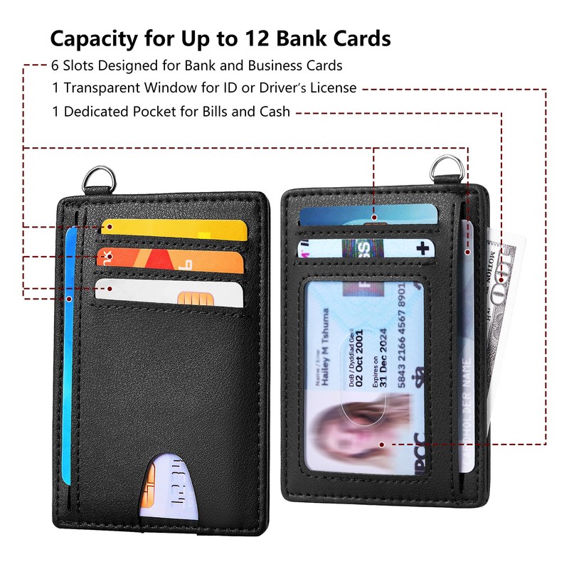 Mayski Slim Minimalist Wallet, Front Pocket Wallets, RFID Blocking, Credit