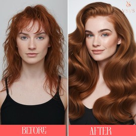 Ysys Extensiones De Cabello Con Clip - Extensiones De Cabello 100% Humano Remy Para Mujer - 7 Piezas, 120 G, Sin Costuras, Para Mayor Volumen Y Estilo - Liso Natural (Castaño Rojizo N.° 33, 45 Cm)