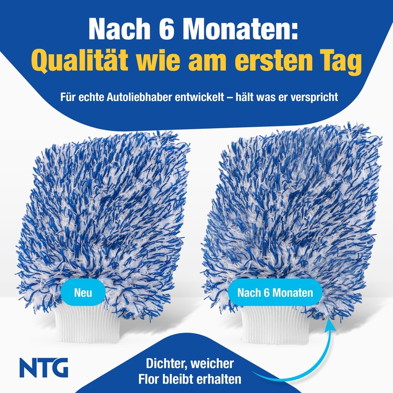 NTG Autowaschhandschuh Mikrofaser 25×18 cm – Ultraweich & extrem saugstark