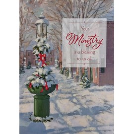 Greeting Card Your Ministry Is A Blessing To Us All - Wishing You A Joyful Holiday And A New Year of Peace And Happiness - Merry Christmas