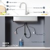 Aktines Kitchen Faucet with Built-in Soap Dispenser and Pull Down