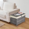 Honjourai Wicker Storage Basket with Lid,Rattan Shelf Basket with Removable