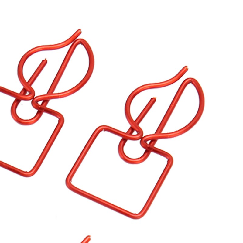 100pcs Paper Clips Prevent Slip Cute Candle Shaped Decorative Metal