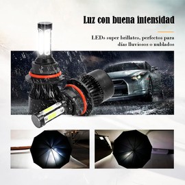 Kit 2 Focos Led Modelo 9007 Luz Blanca De 4 Lados Para Auto