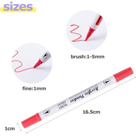 Carehabi Acrylic Pens 12 Colours Acrylic Paint Pens Waterproof Acrylic Paint Marker Pens for Glass Wood Canvas Ceramic Christmas Crafts Easter DIY Crafts Making (12)