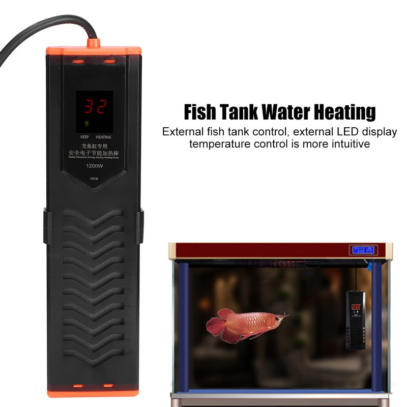 Digital Display PTC Explosion proof Heater Rod for Aquarium Fish