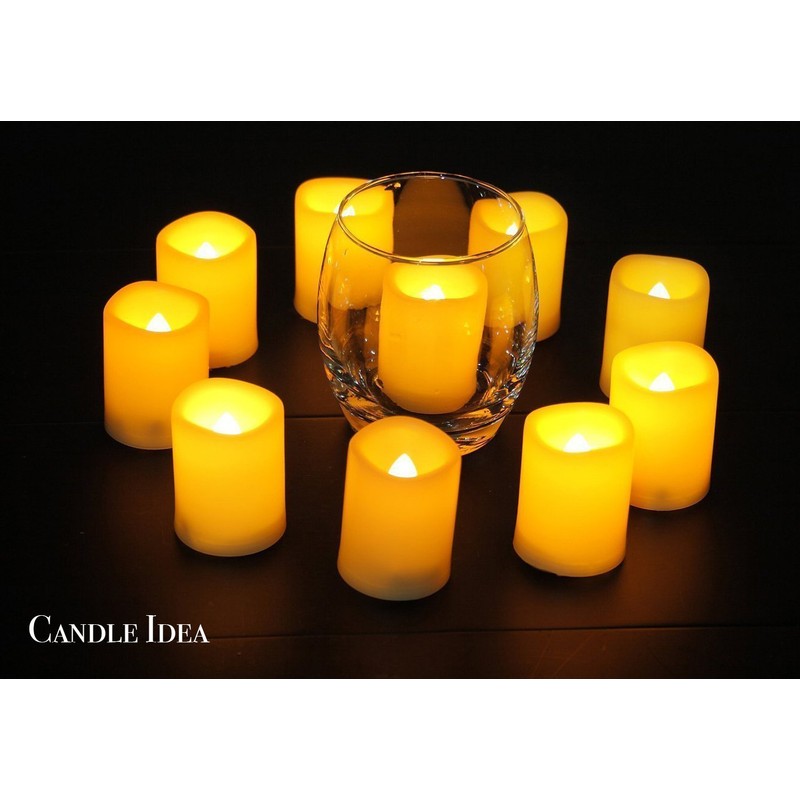 Flameless Votive Candles With Remote Control and Timer Bulk Set